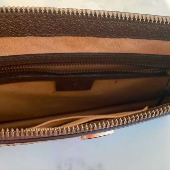 Gucci Ophidia Pouch with GG Supreme Canvas and Brown leather trim ❤️💚 - Picture 4 of 6